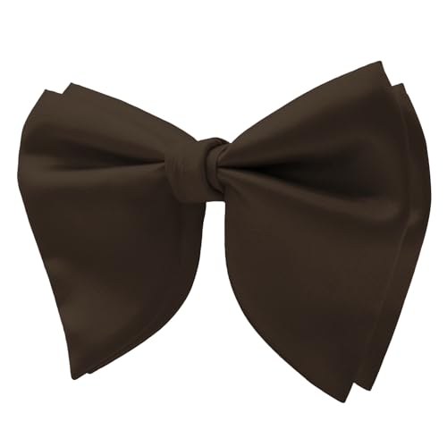 Image of Mens Bow Tie Pre Tied Oversized Bow Ties for Men Satin Bowties for Tuxedo Wedding Party Banquet