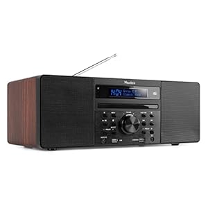 DAB Radio met Bluetooth, USB mp3 speler en CD speler – Audizio Prato – Microset – Stereo set – Wekkerradio – Hout