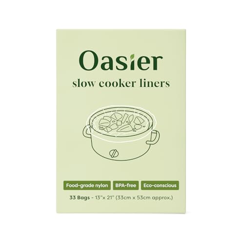 Oasier Slow Cooker Liners, Disposable Oval Large Size 13