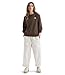 THE NORTH FACE Women's Evolution Simple Dome Crew Ribbed Collar & Hem, Classic Logo, Smokey Brown, Small