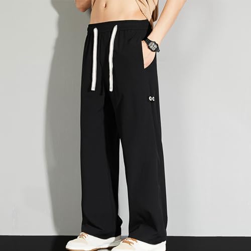 Mens Pants Casual Big and Tall Drawstring Elastic Waist Pant Loose Fit Lightweight Breathable Comfy Summer Beach Pant4