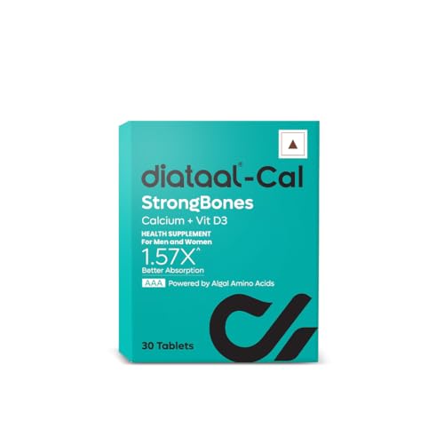 Image of Diataal Calcium supplement for Men & Women | 57% Better Absorption | AAA Cal 500mg + D3 (400 IU) |Calci and Vitamin D3 Tablets | Strong bones & Joint Health|30 Tablets