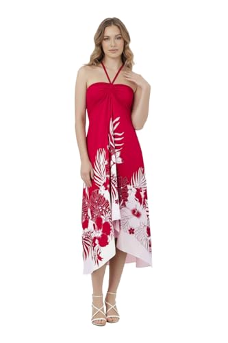 Image of Women's Hawaiian Luau Halter Dress in Signature Prints