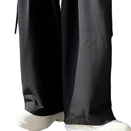 Mens Baggy Wide Leg Y2K Casual Dress Pant Lightweight Pleated Old Money Slacks Relaxed Fit Trouser with Pocket4