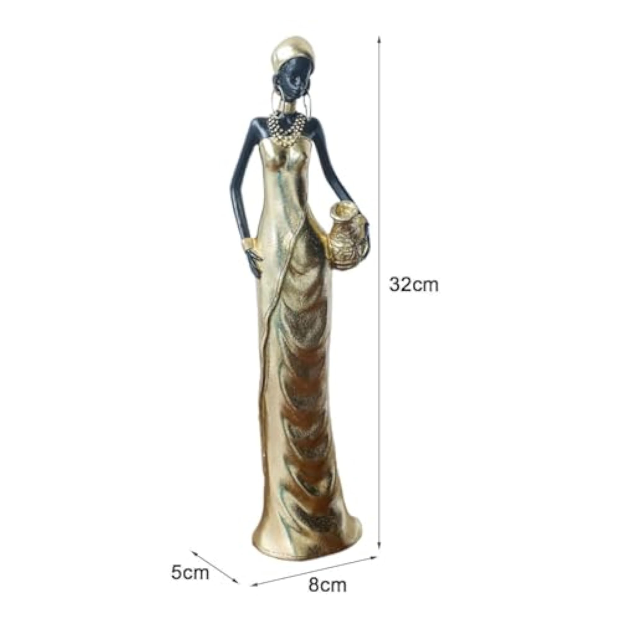 Pear Book Stand, Ceramic Ornament, Tribal Lady Statue