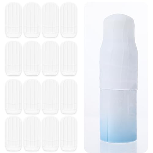 Dimeho, Auslaufsichere Hüllen für Reisebehälter, 16 Stück Silikon Flaschenhüllen Elastische Hüllen zum Auslaufen für Reiseutensilien, Wiederverwendbar für Reisebehälter Toilettenartikel-Zubehör