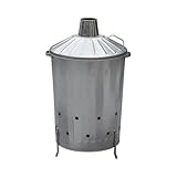 CrazyGadget Small Medium Large Extra Large Galvanised Metal Incinerator Fire Burning Bin (90 Litre)