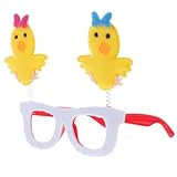 Adorable motif poussin : ce motif poussin adorable apportera une touche ludique à vos célébrations de pâques. lunettes de fête de pâques, lunettes poussin