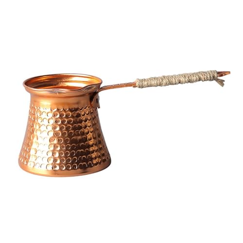 QOKLIYUI Caffettiera turca Stoves Top, caffettiera da 300 ml, rame di prima qualità, che garantisce longevità per la preparazione quotidiana del caffè turco Cezve, di ricambio Stoves Top,