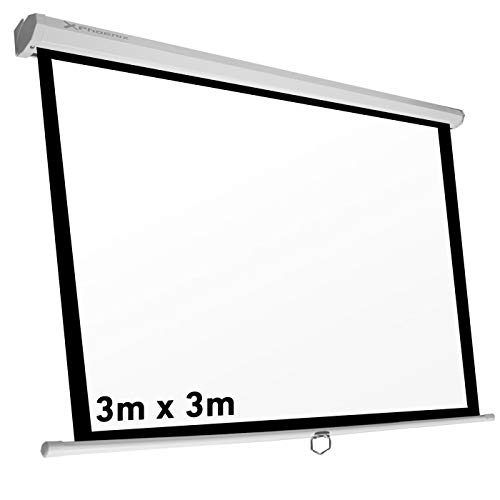 Phoenix Technologies Pantalla 300m écran de Projection 4,29 m (169") 1:1 - Écrans de Projection (Manuel, 4,29 m (169"), 1:1, Blanc)