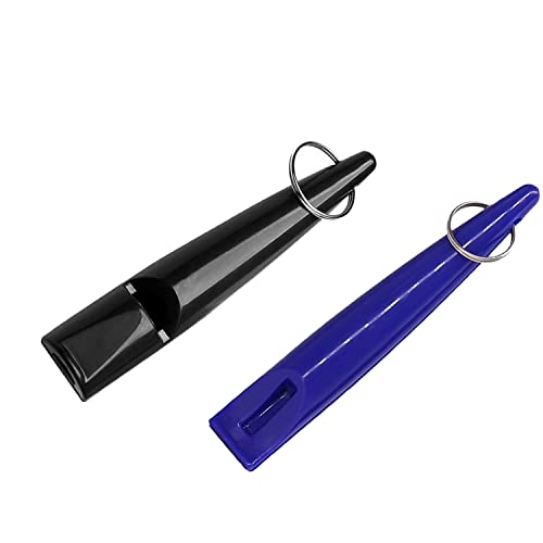 Gusiwhoo 2 Pack Dog Whistle Lanyard Ultra-high Frequency Dog Recall Barking Control Easy Carry Professional Dog Training ultrasonic Dog Whistle (Blue and Black)