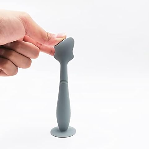 TOBUK Nappy Cream Applicator, Baby Bottom Brush, Diaper Rash Cream Applicator, Soft Flexible Silicone, Unique Gift, (Grey) Cover