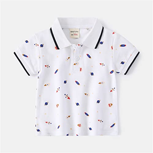 Kids Toddler Baby Infant Boys Shirt Solid Short Sleeve Cute Print T Shirt Blouse Tops Outfits Boys Cut Off4