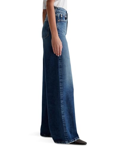 AG Adriano Goldschmied Women's Deven Ultra High-Rise Wide Leg in 15 Years Firenze2