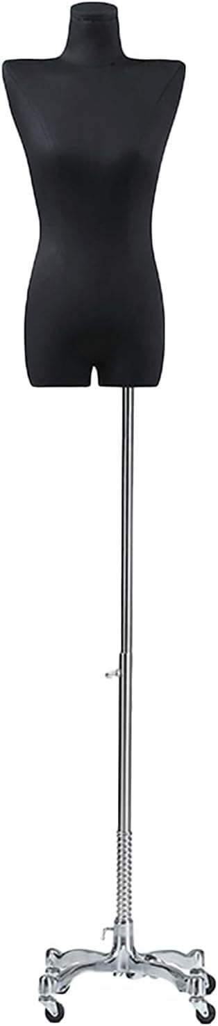 Weibliche Schaufensterpuppe, Torso-Körper, verstellbare Schneiderbüste für Kleidung, halbe Puppen, Kleid (A)