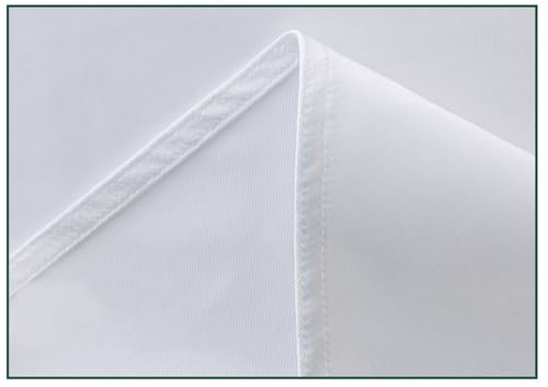 Nappe ronde en satin blanc lavable pour masquer les tables - 4