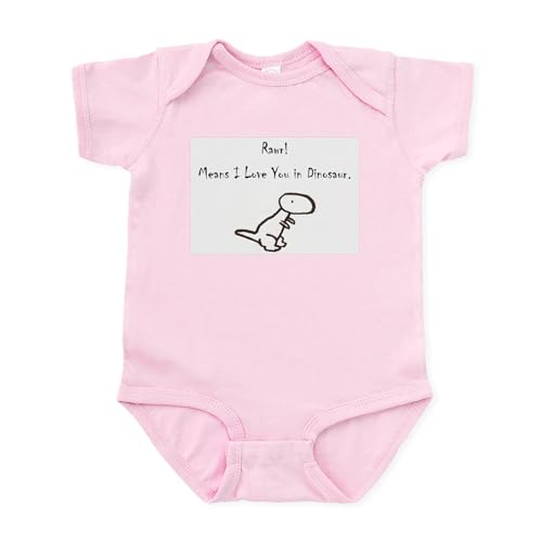 CafePress RAWR! Means I Love You in Dinosaur Infant Bodysuit Cute Infant Bodysuit Baby Romper