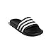adidas unisex adult Adilette Aqua Slide Sandal, Black/White/Black, 11 Women Men US