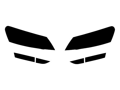 Rvinyl Headlight Tint Covers Compatible with Volkswagen Passat 2012-2015 - Blackout Smoke