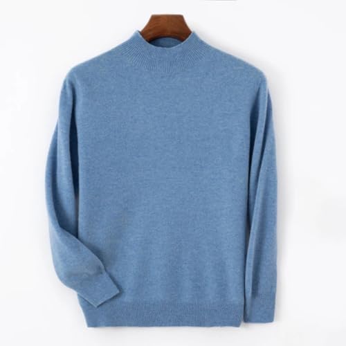 Men's Winter Merino Wool Knit Pullover Sweater - Business Sweaters Casual Half High Collar Knit Tops4