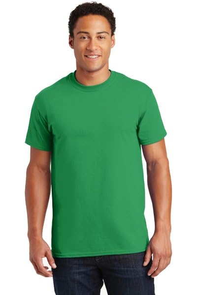 Gildan Mens Neck Taped Heavy-Cotton T-Shirt Irish Green