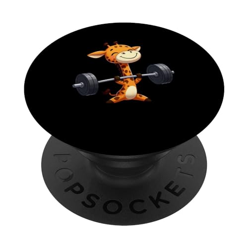 Happy Giraffe Barbell Workout PopSockets PopGrip Intercambiable