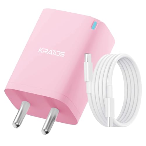 Kratos 25W Fast Charger for iPhone 17/17 Air/17 Pro/17 Pro Max, 16/16 Plus/16 Pro/16 Pro Max, 15/15 Plus/15Pro/15 Pro Max & Other Devices with 1 Meter