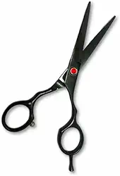 Tesoura Cabelo Profissional, Tesoura Profissional Fio Navalha 6.0 Cabeleireiro Barbeiro Aço Inox, Vários Modelos Disponíveis(Preta)