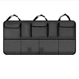 【Hochwertiges Material】: Dieser Kofferraum-Organizer ist aus hochwertigen Materialien gefertigt und besticht durch sein ansprechendes Design und seine exzellente Verarbeitung. Er ist äußerst langlebig, verschleißfest und kratzfest.