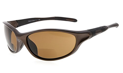 Image of Eyekepper Bifocal Sunglasses for Women Men, Rectangular Frame | Outdoor Sports Bifocal Reading Sunglass, with Readers Built in, Mens Tinted Sun Reader Bifocals, Ladies Cheater,Wrap Half Rim