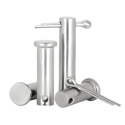 6MM 8MM 10MM Clevis Pin SS304 Stainless Steel A2 Hinge Pin Rigging Pin (10,M6 x 40mm)