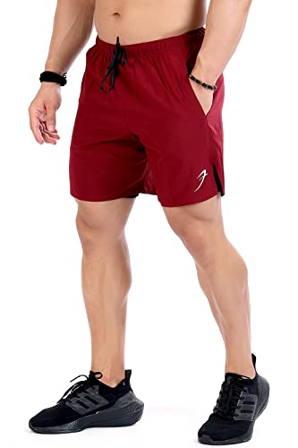 Image of FUAARK Double Layer 2 in 1 Sports Shorts with Inner Tights for Men Gym Tight Short with Pocket