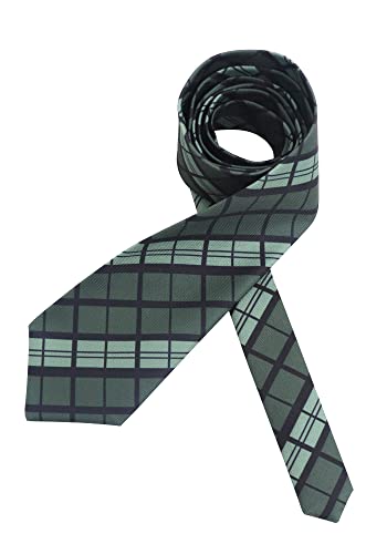 Image of PROCOS 2 Pcs Necktie Bow Tie Unisex Uniform Adjustable Plaid Tartan Bow Tie Necktie Set Cosplay Costume