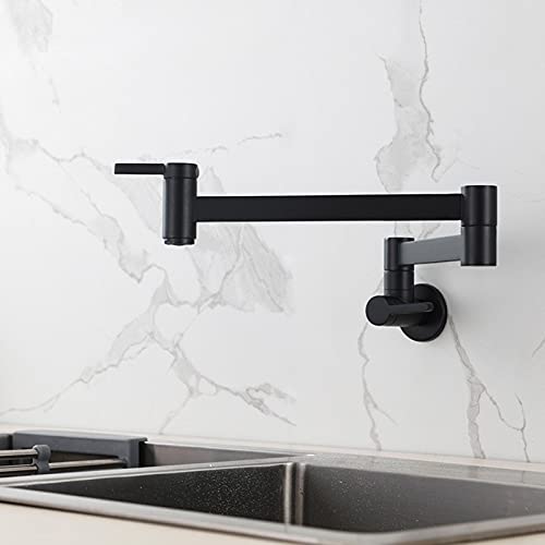 Grifo de llenado de ollas de latón de doble junta para pared de cocina 3
