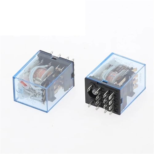 Relé electromagnético de 12V CC con base PYF14A para control de automatización industrial 5