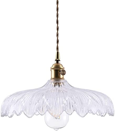 Lampe suspendue en verre fleuri luminaire de plafond pour bar
