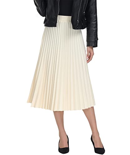 Women's High Waist A-Line Skirt Pleated Midi Skirts 31.89