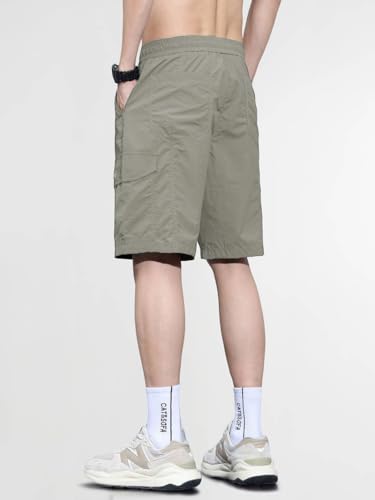 Image of TAGDO Men's Cotton Cargo Shorts with Multi Pockets | Lightweight Casual Outdoor Shorts Pant for Men | Elastic Waist Drawstring Utility Shorts for Hiking, Camping and Daily Wear (2048)