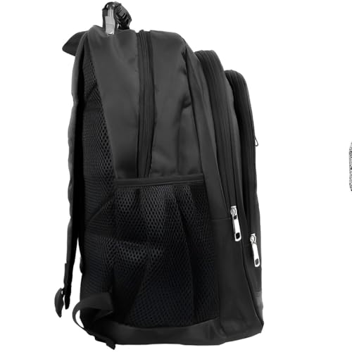 Mochila Executiva, Poliéster, Preta, 48x30x17cm, 24L, Compartimento para Notebook 18 Polegadas, 3 Divisões, Reforçada