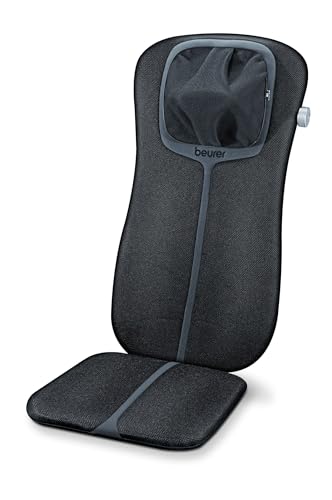 Beurer MG 254 Shiatsu-Sitzauflage, Nackenmassage, Massage des gesamten Rückens, schwarz/grau