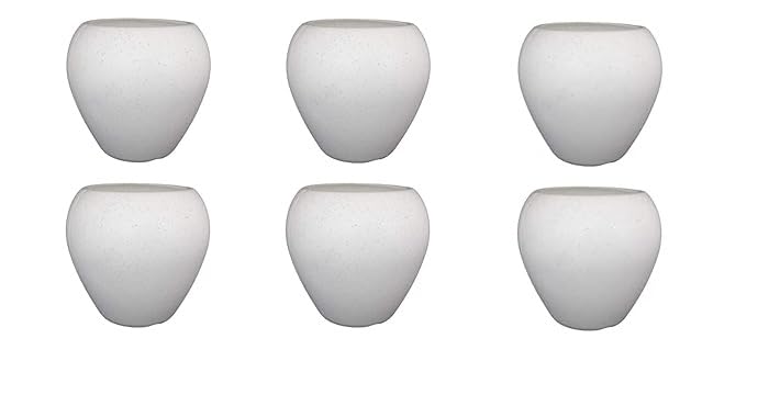 Apple Shape, Small Plastic Pot for Home Decor, Table (White) (6) (B0DCZRLDBX) Amazon Price History, Amazon Price Tracker