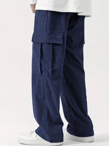 Image of GRECIILOOKS Cargo Joggers for Men - Cotton Loose Fit Utility Pants with 4 Pockets | Durable Outdoor & Hiking Trousers (Available in Plus Size)