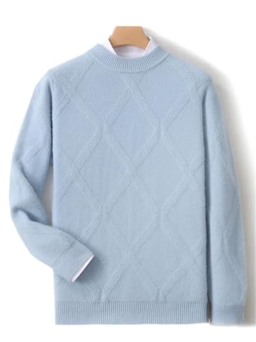 Men's Wool Sweater Crew Neck Long Sleeve Knitted Casual Business Solid Tops2