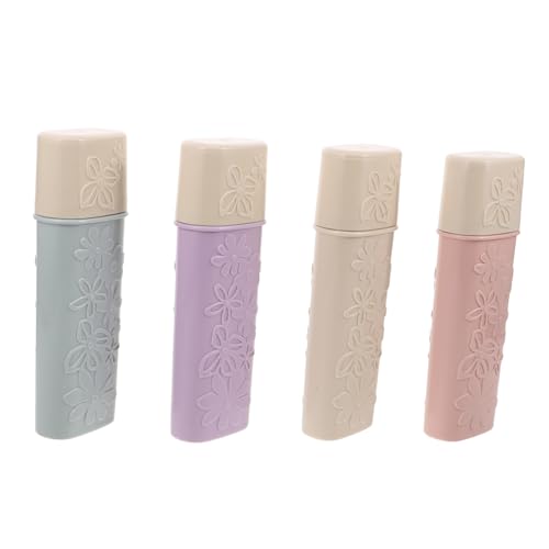 TOGEVAL 4個 歯磨き粉 旅行用 容器 防塵 歯ブラシ ホルダー ポータブル 旅行用 歯ブラシ 容器 収納 ケース ポータブル