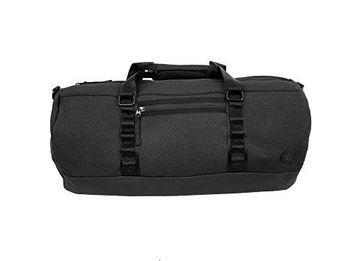 Smassy Durable Neoprene Gym Bag with Vegan Leather Bottom - Large Sports Duffel with Adjustable Shoulder Strap and Multiple Pockets
