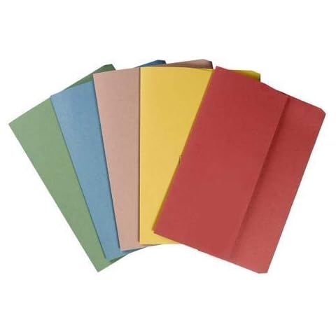 BestDeal Warehouse 285gsm Foolscap Document Wallets Assorted (12) Cover