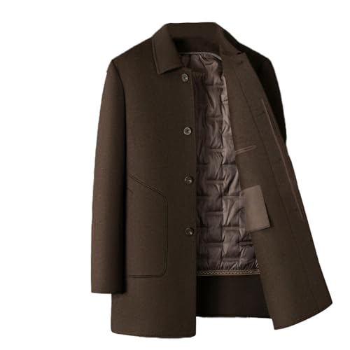 Manteau en laine épaisse homme avec doublure duvet doudoune hiver