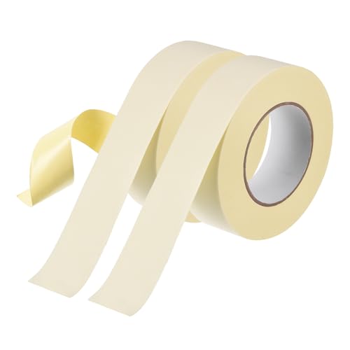 Image of MECCANIXITY 2Pcs Insulating Acetate Roll Cloth Adhesive Tape, 1.6in x 98ft White Electrical Heat Resistant Fabric Tape for Laptop Electric Automotive Guitar Repair Wire Harness