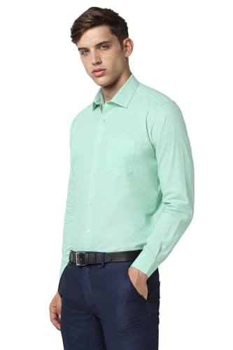 Image of Van Heusen Men Cotton Solid Regular Fit Shirt