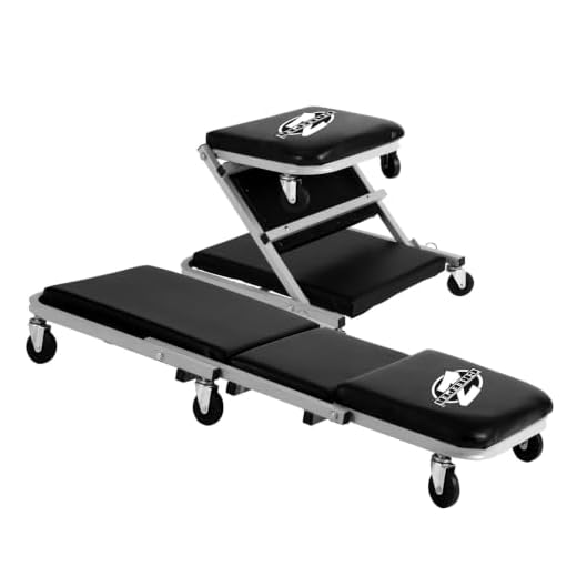 Pro-Lift C-2036D Grey 36" Z-Creeper Seat , Black